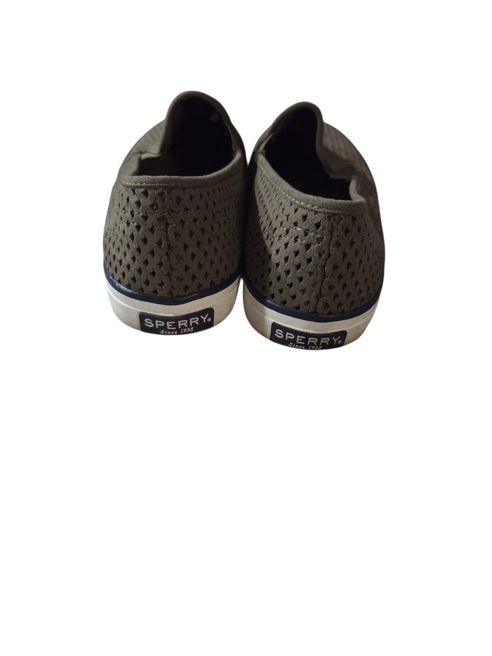 Sperry Seaside Perforated Leather Slip-On Sneakers- Women's Size 7M - Picture 4 of 7